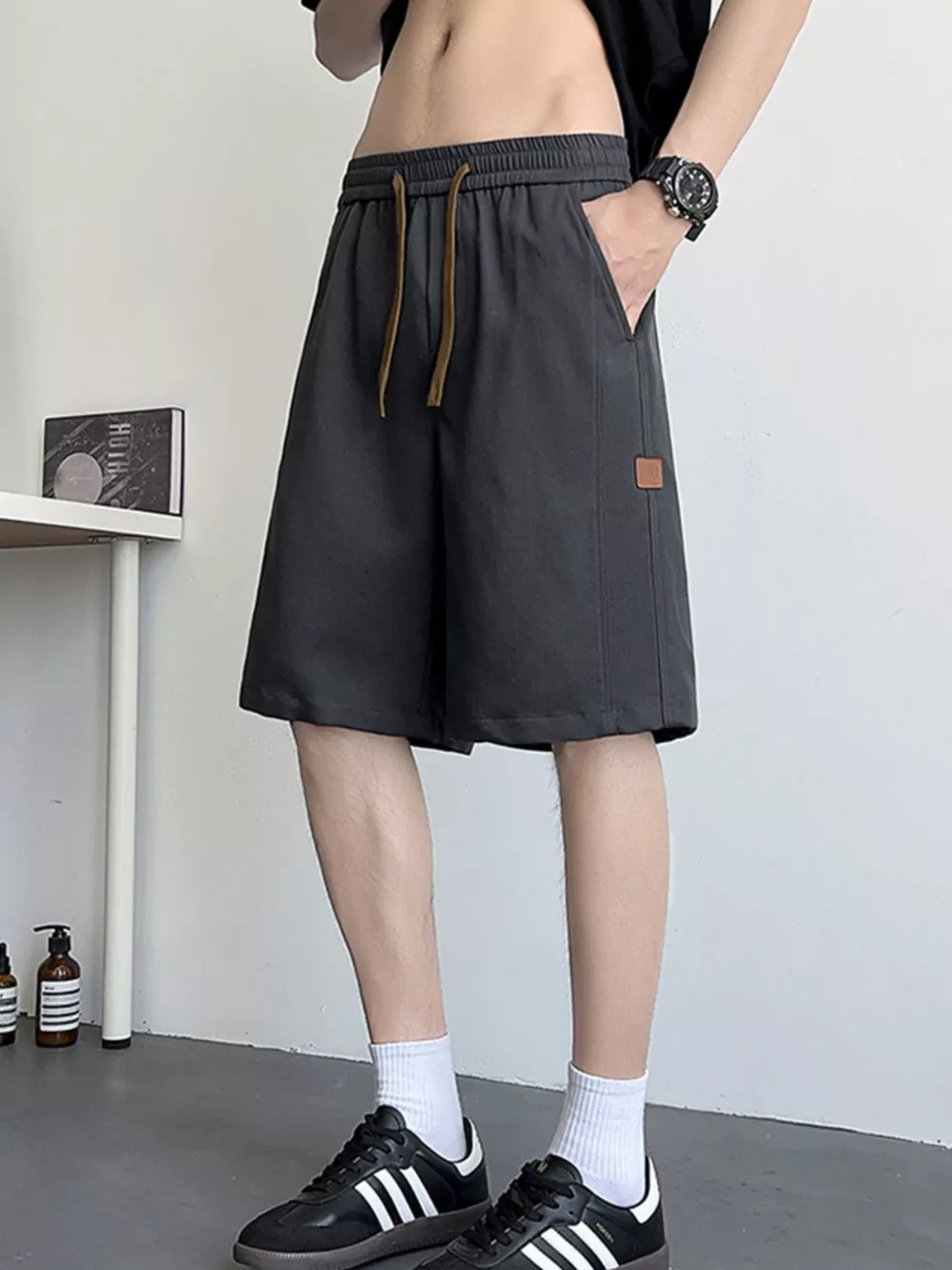 Men's Plus Size Casual Drawstring Shorts, image 11