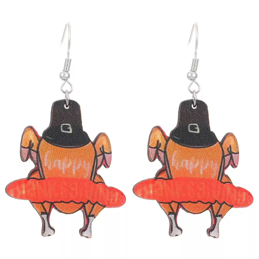 Thanksgiving Turkey Dangle Earrings, image 5