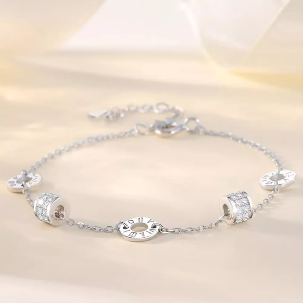 925 Sterling Silver Chain Geometric Bracelet