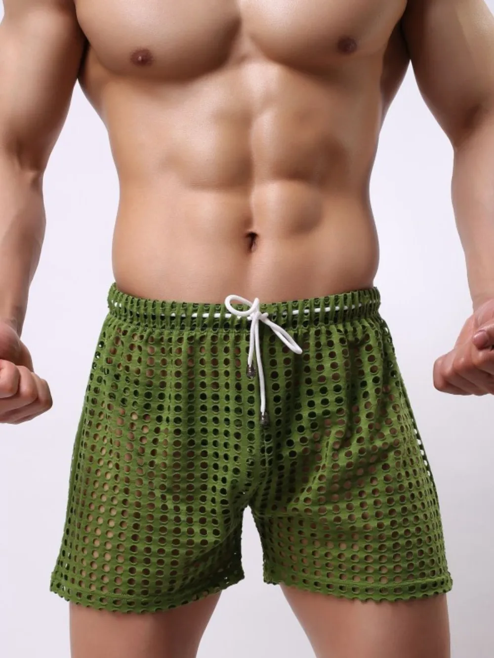 Men's Openwork Drawstring Shorts, image 5