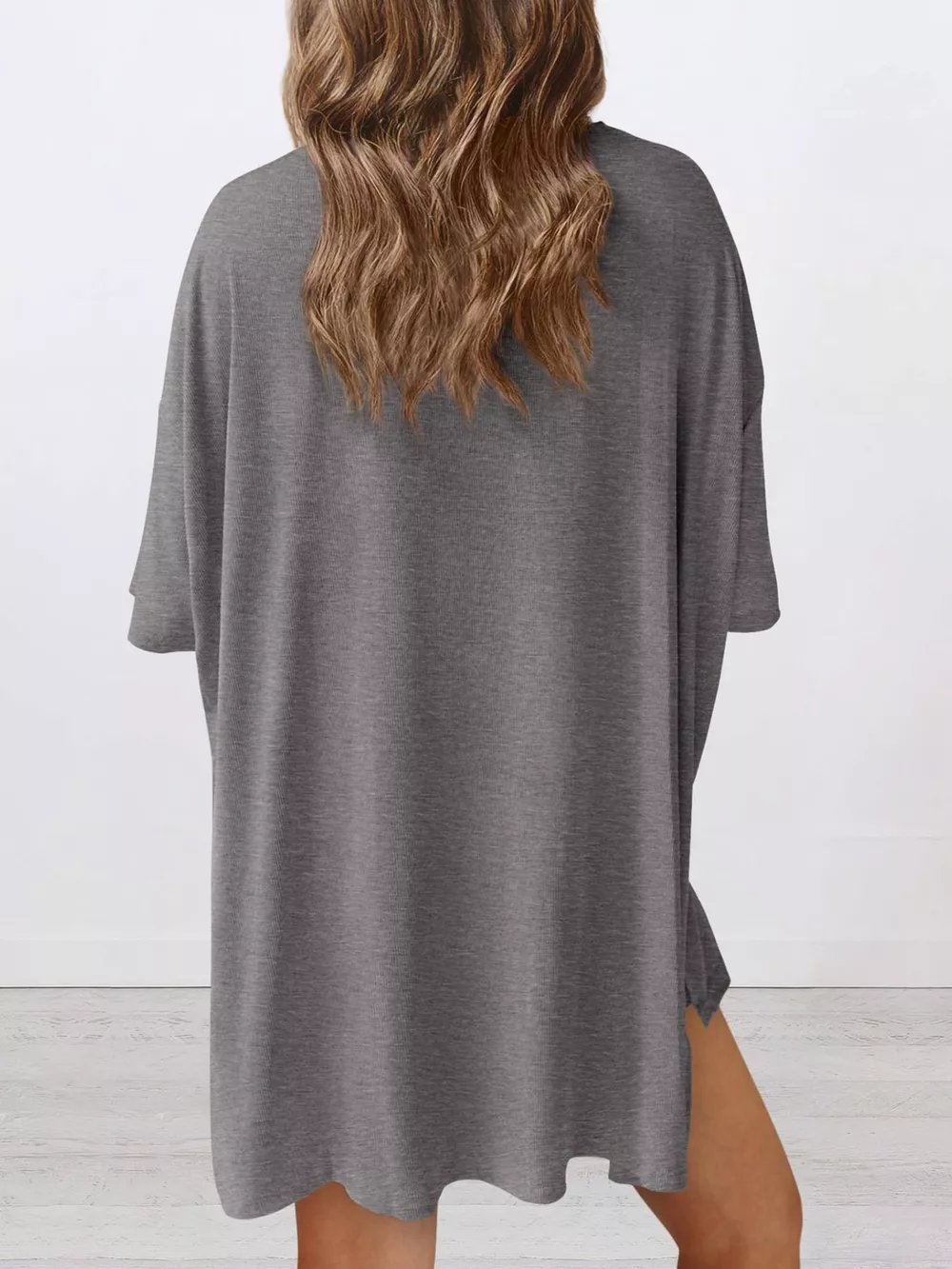 Full Size Relaxed Fit Round Neck Top and Shorts Two-Piece Set Plus Size, image 20