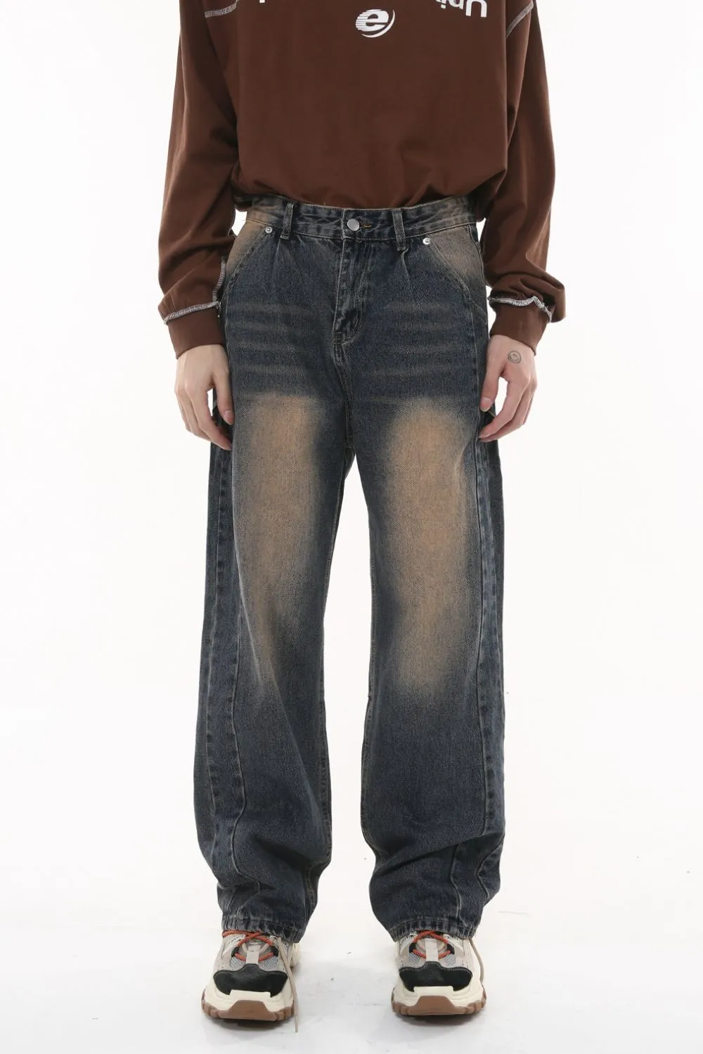 Wide Leg Men's Jeans with Pockets, image 4