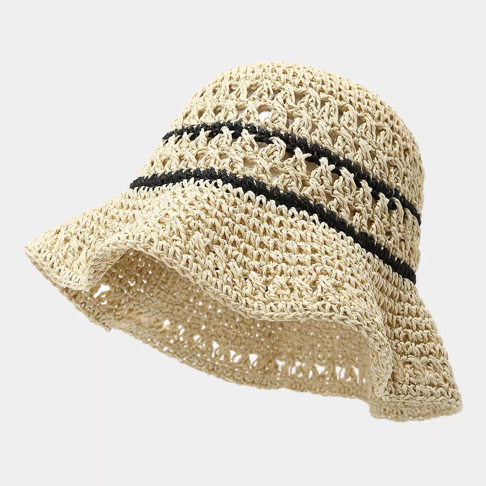 Straw Woven Bucket Hat