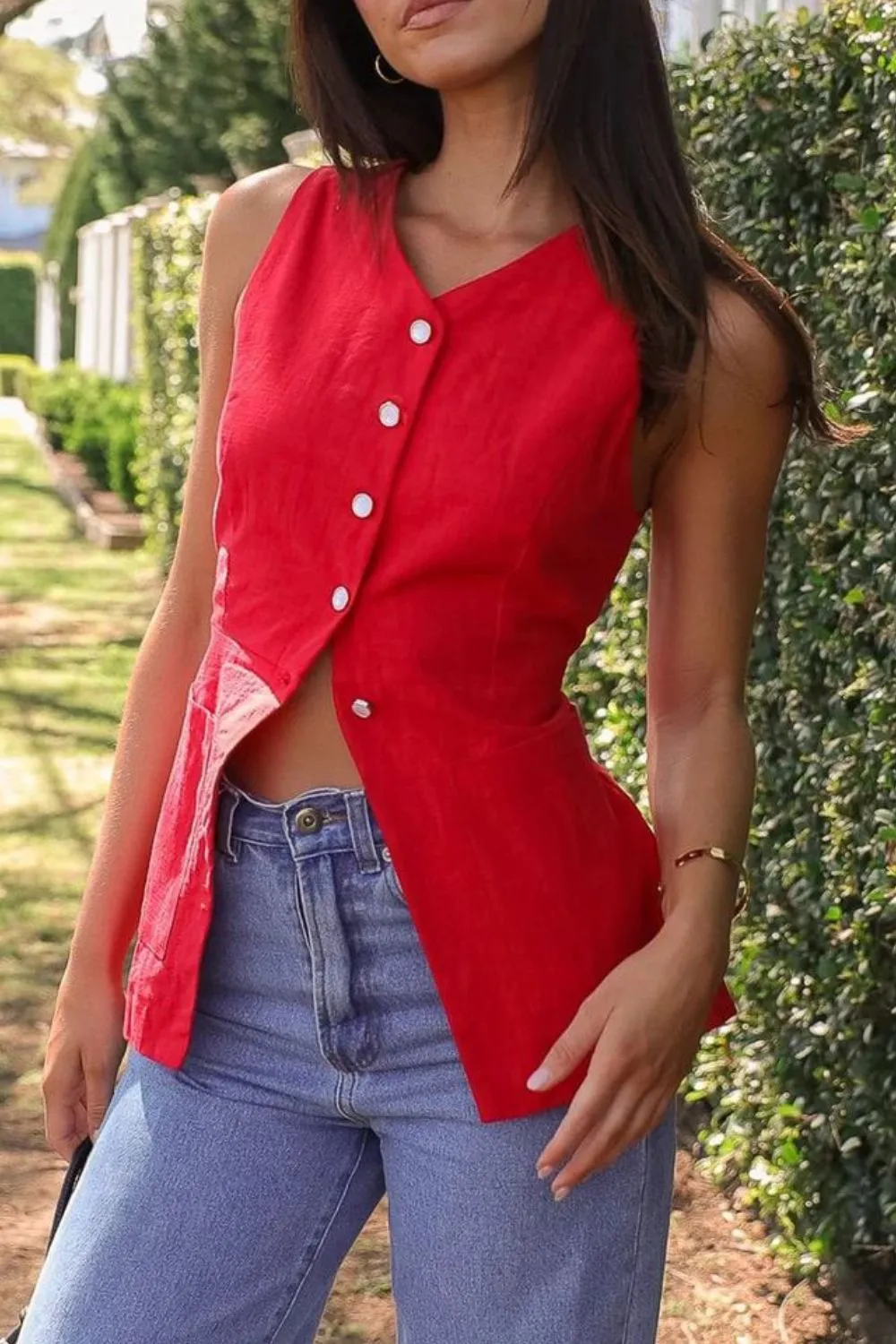 Button Down V-Neck Vest, image 22