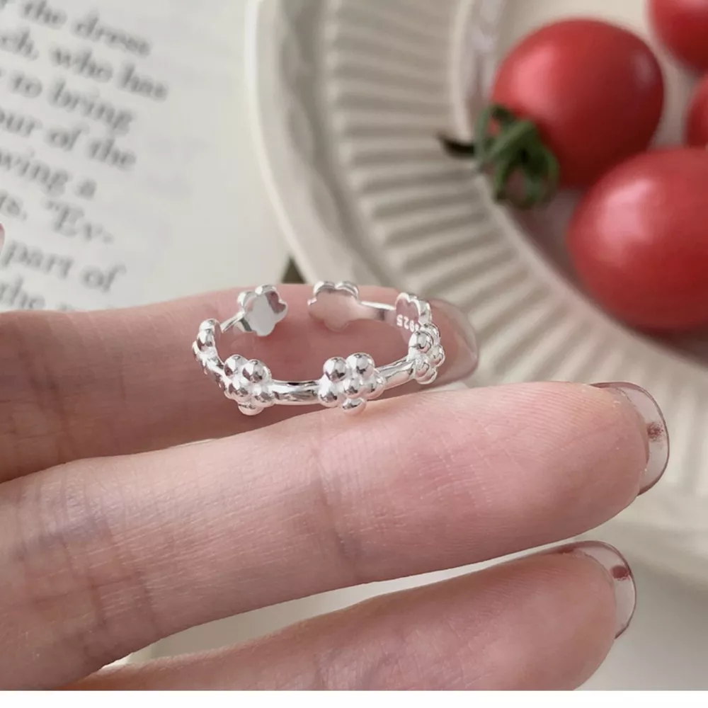 925 Sterling Silver Flower Ring, image 3