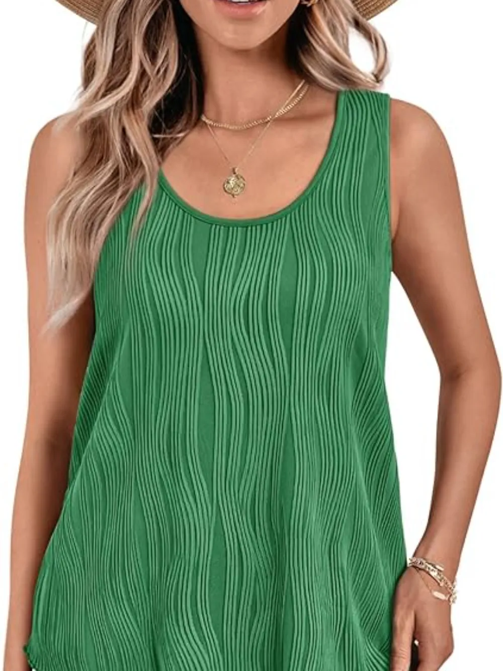 Round Neck Wide Strap Tank, image 8