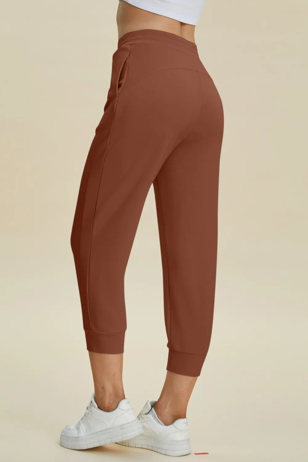 Full Size Air Scuba Drawstring High Waist Cropped Pants, image 14