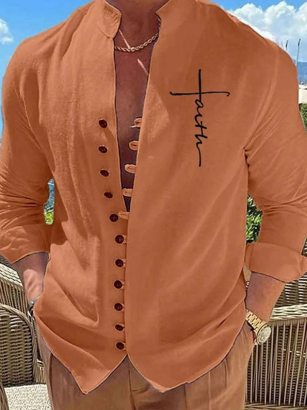 Men's Full Size Button Down Casual Shirt Plus Size, image 8