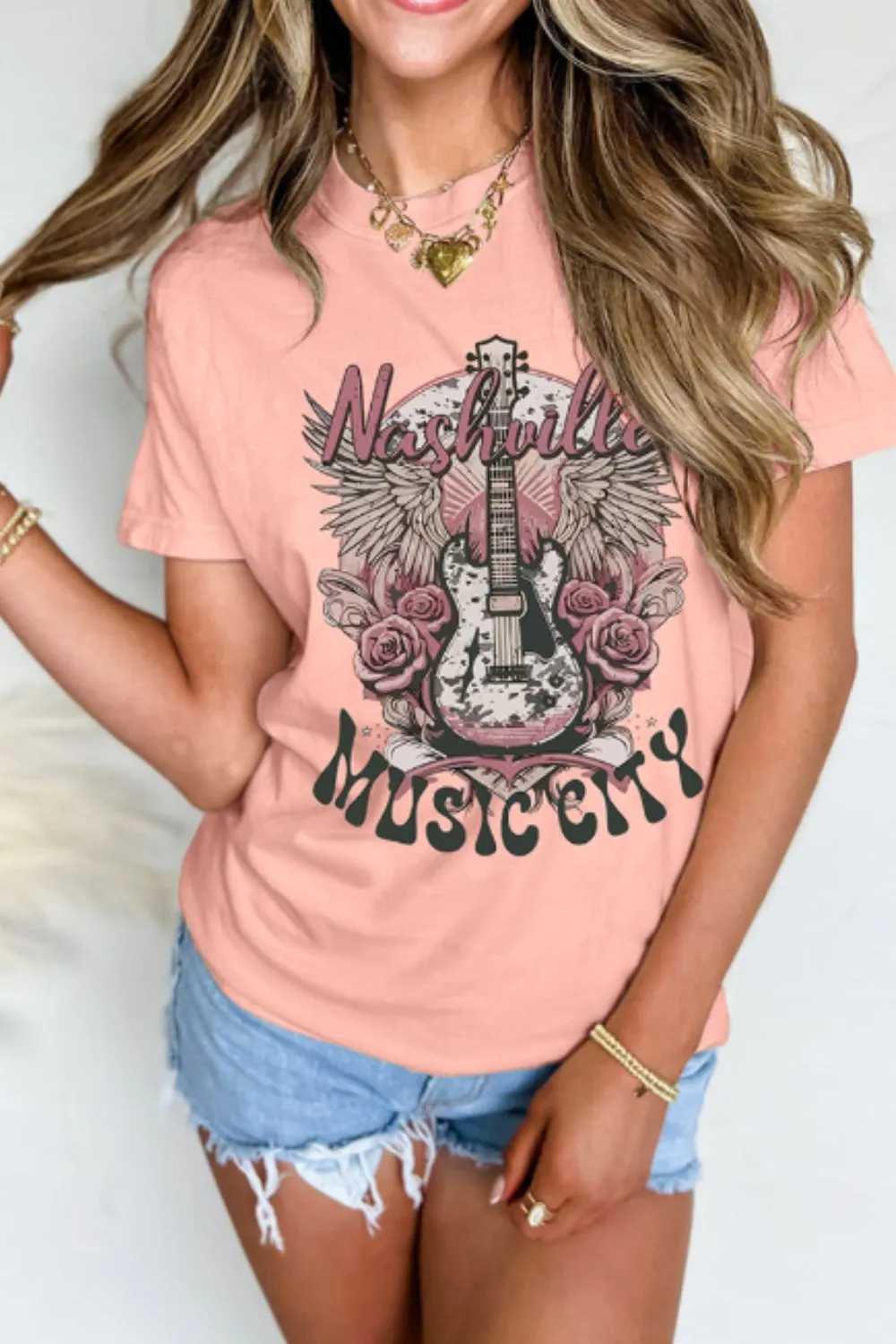 Graphic Round Neck Short Sleeve T-Shirt, image 5