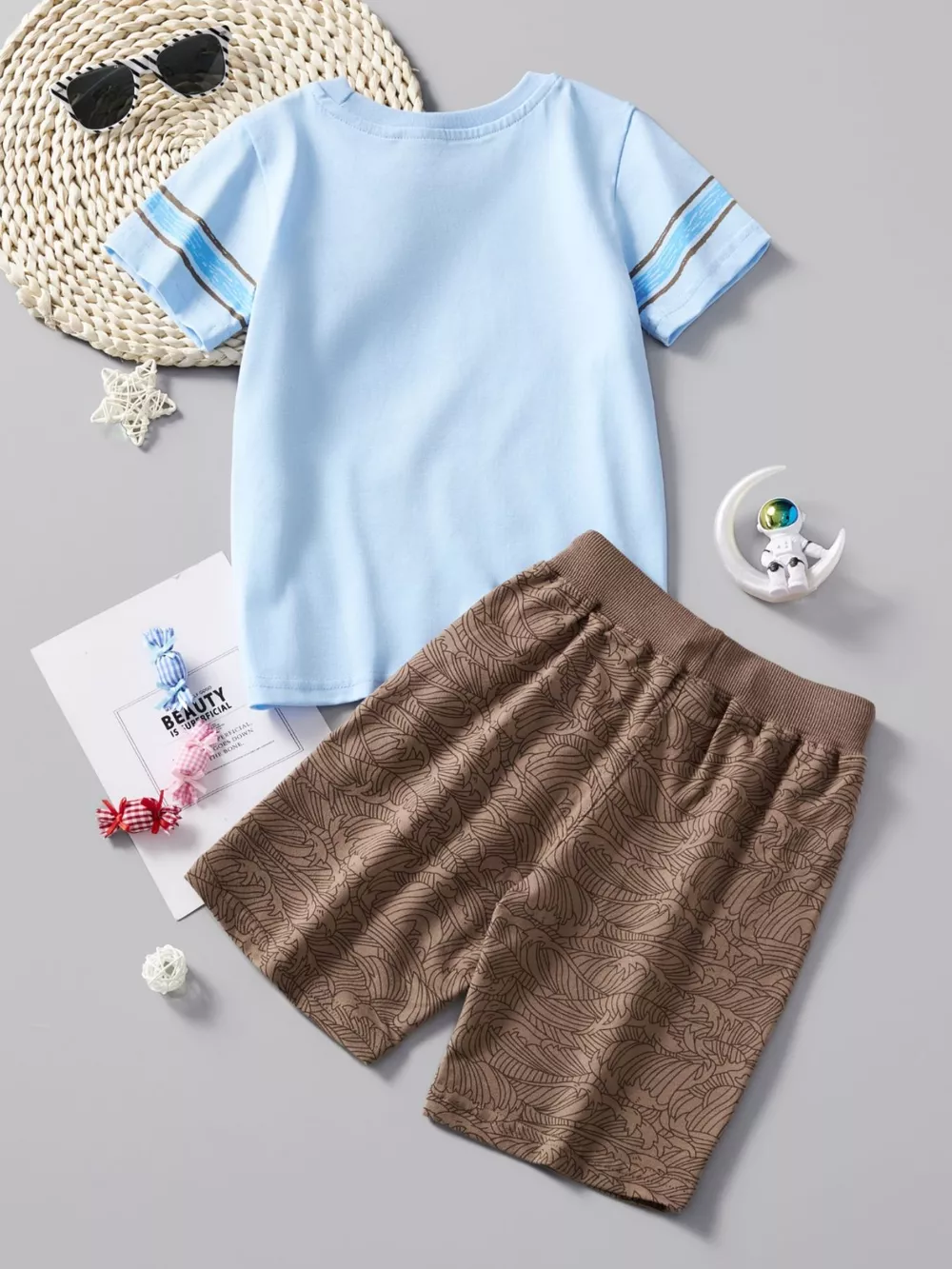 Children's Graphic Short Sleeve Tee and Shorts Set, image 25