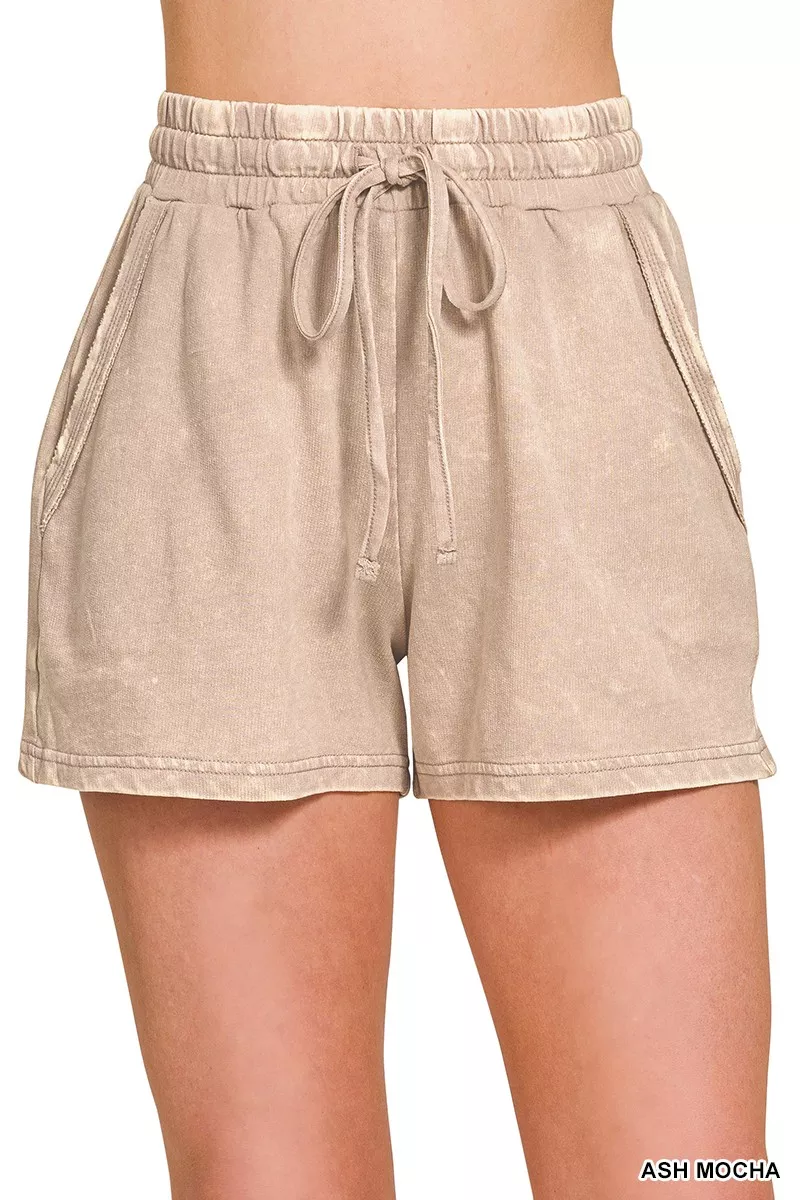 French Terry Acid Washed Relaxed Top & Short Set, image 10
