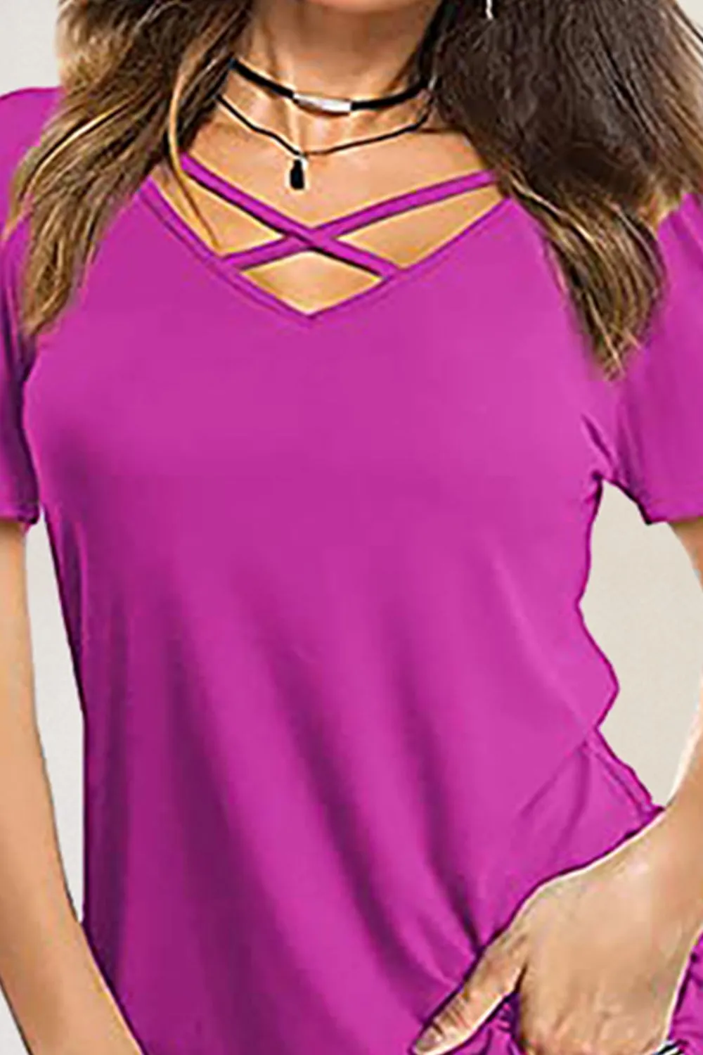 Crisscross Short Sleeve T-Shirt, image 15