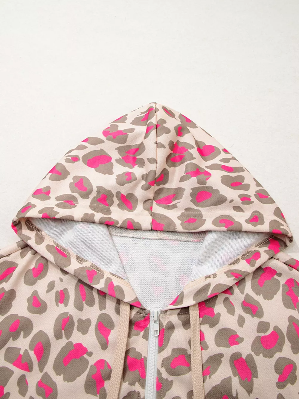 Leopard Print Zip-Up Hoodie, image 5