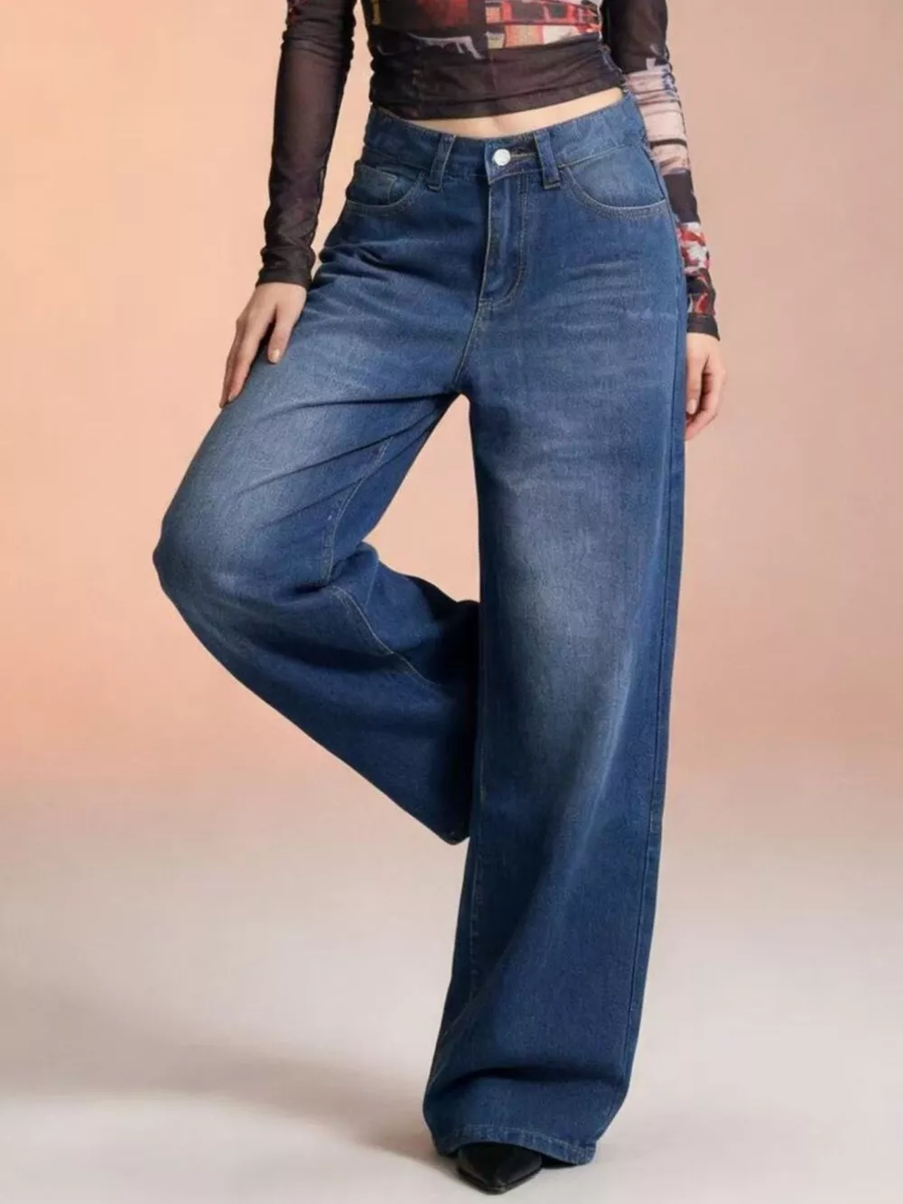 High-Waisted Wide Leg Jeans, image 7