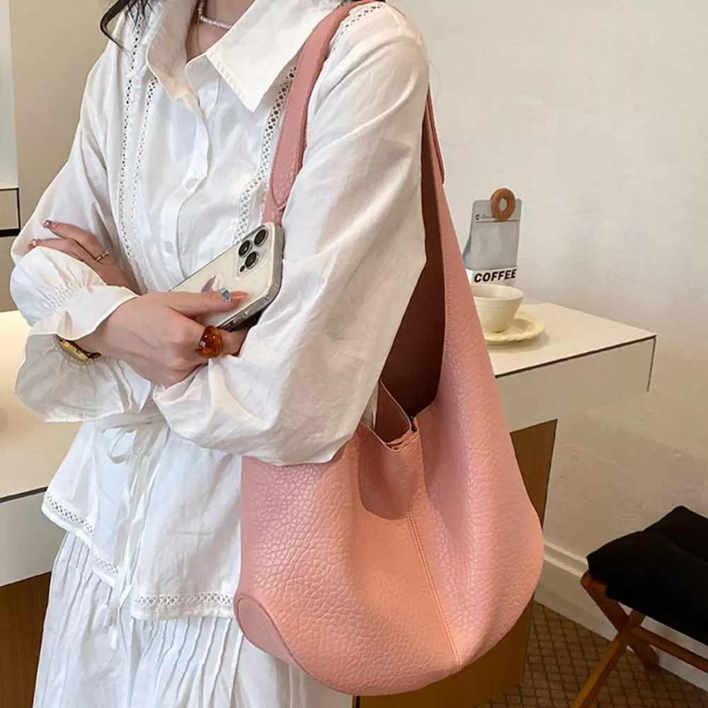 Textured Leather Shoulder Bag, image 2