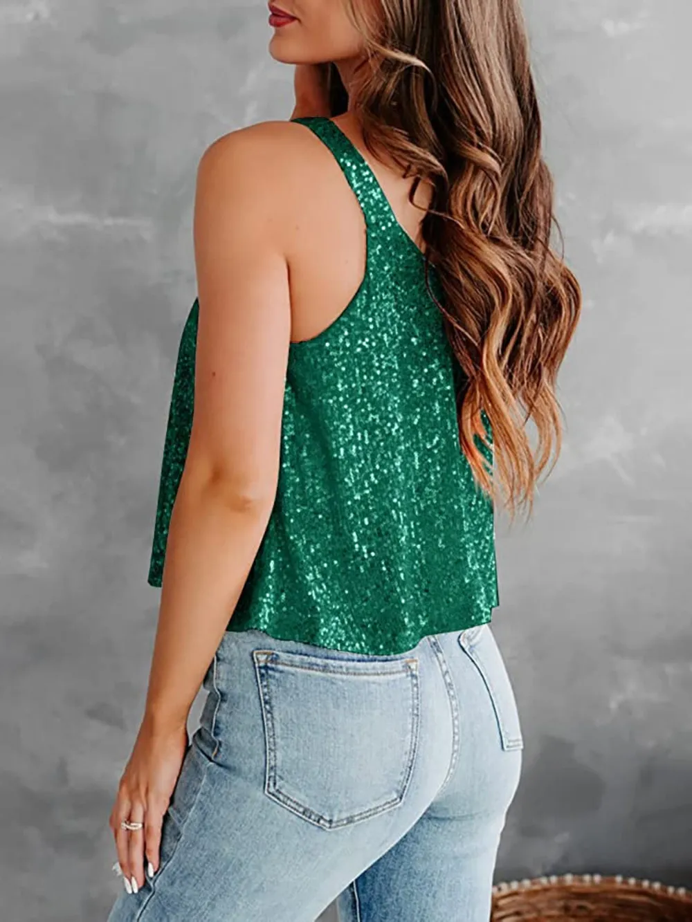 Sequin Scoop Neck Tank, image 20