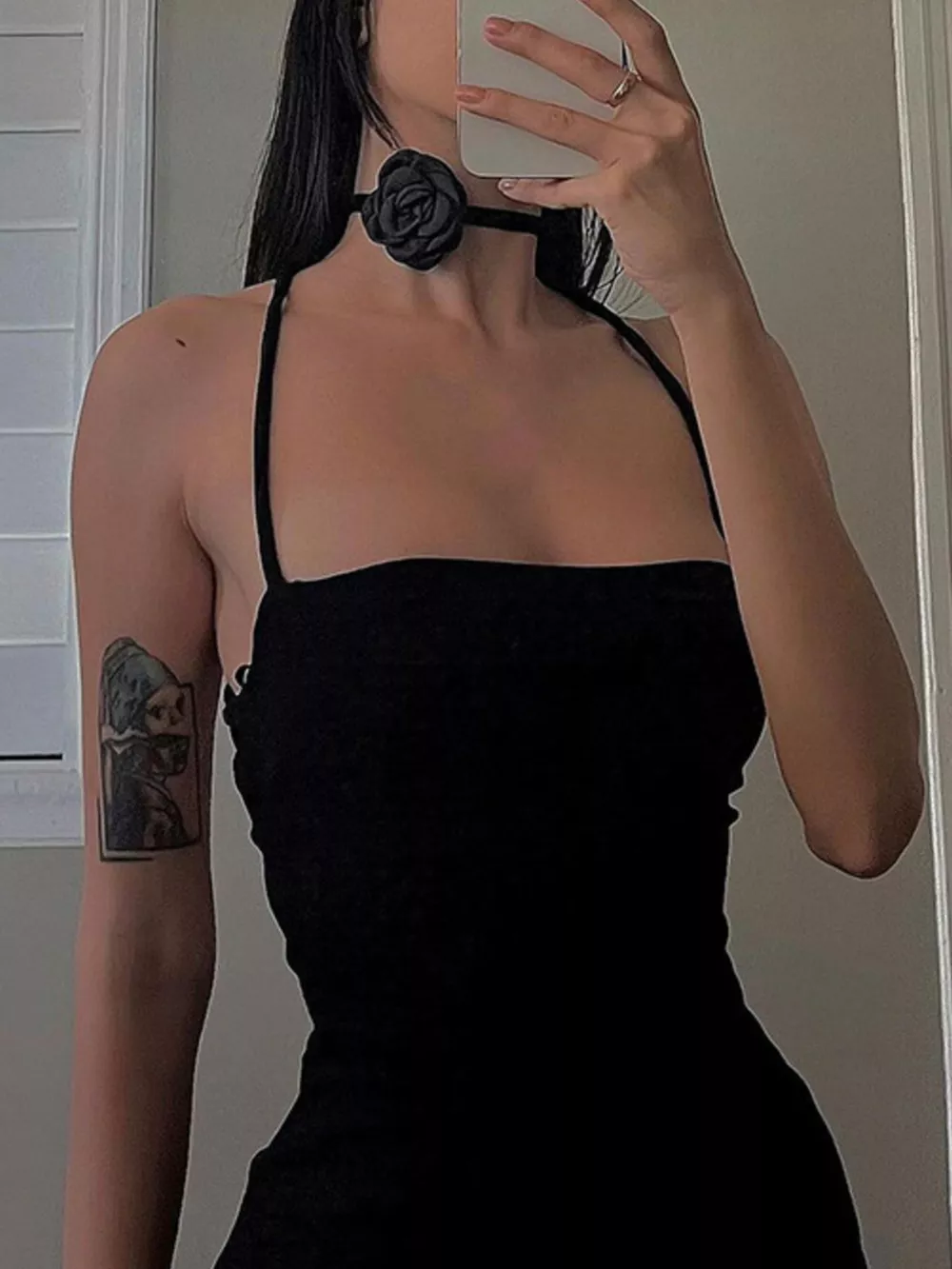Tied High-Slit Bodycon Dress, image 3