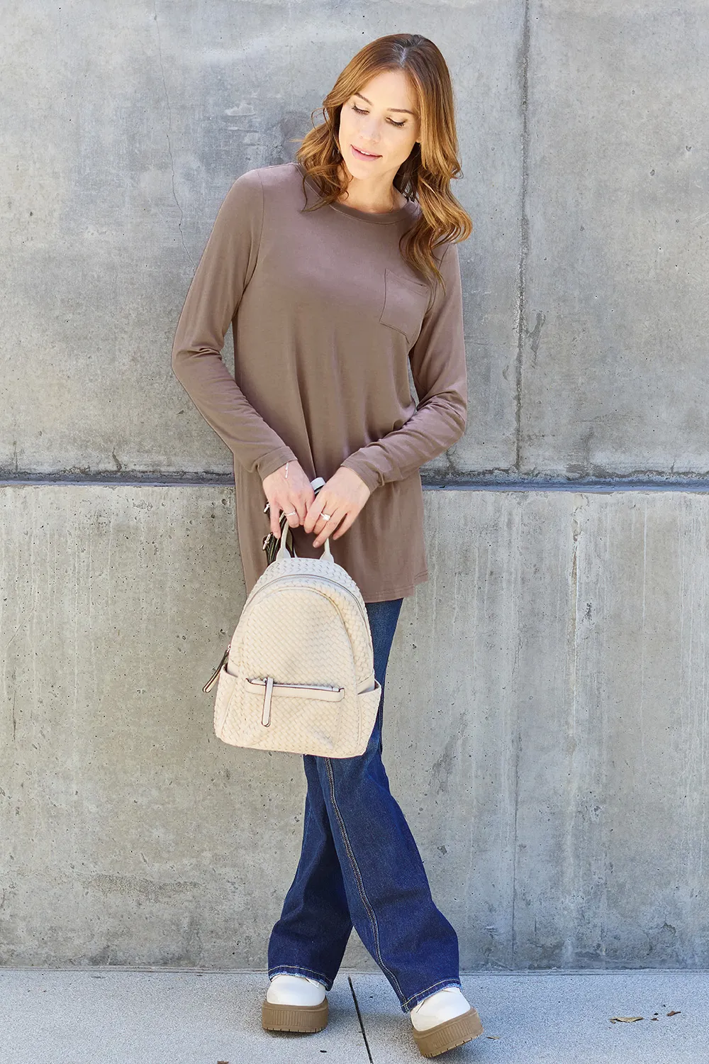 Full Size Round Neck Long Sleeve Top, image 21