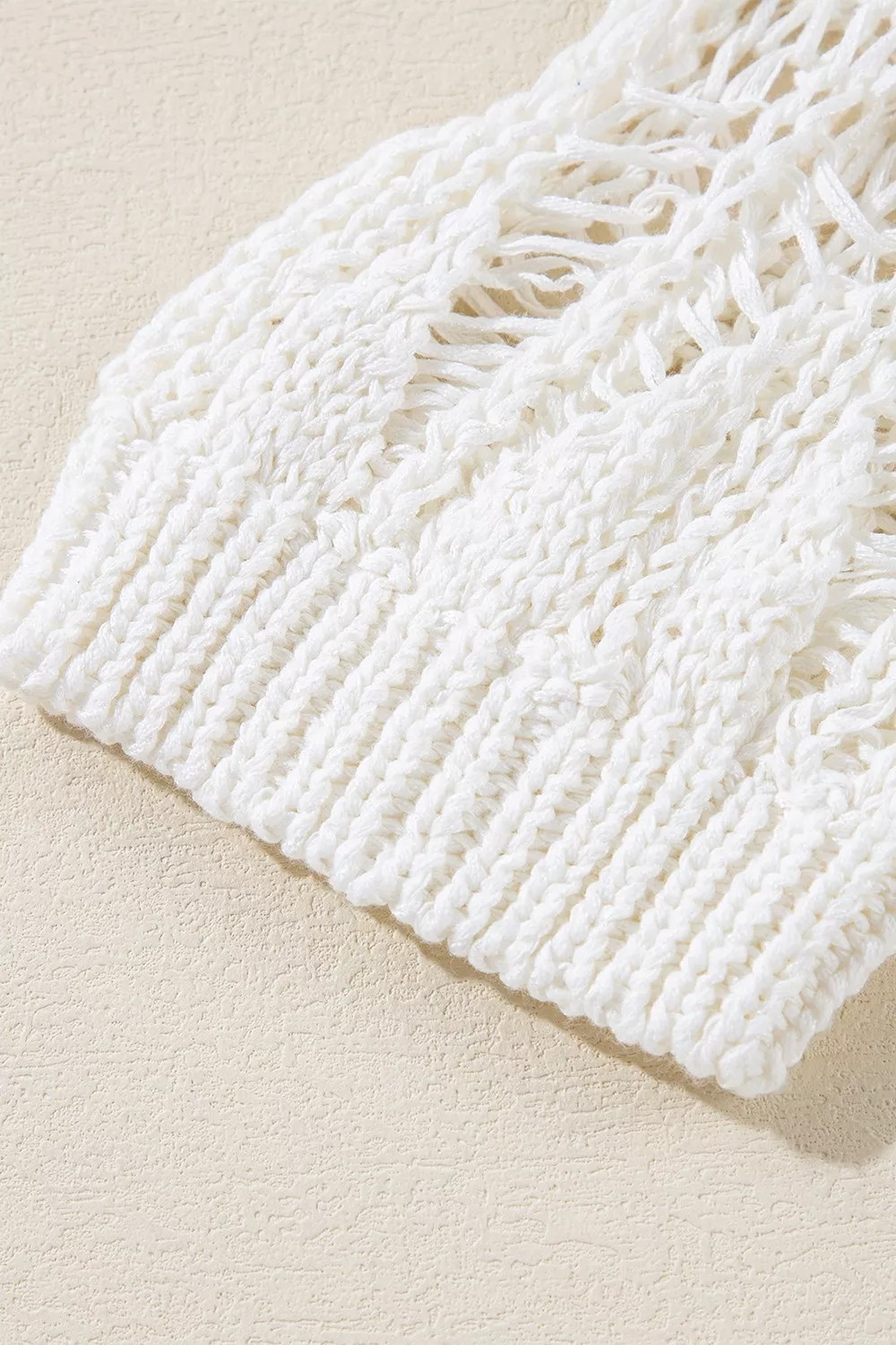 Hollow Out Long Sleeve Knit Cover Up, image 9