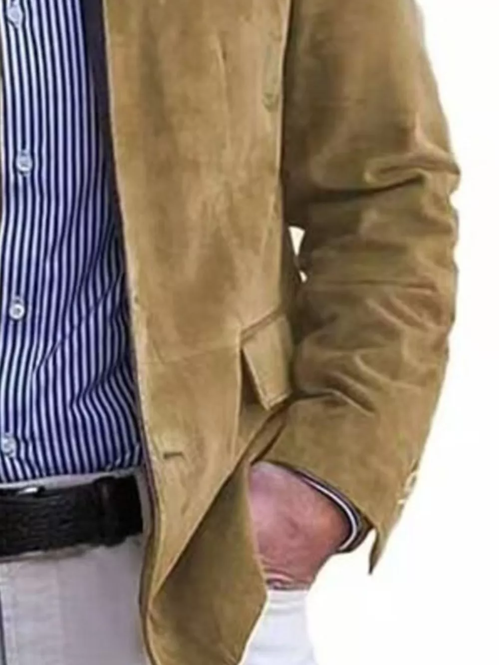 Men's Full Size Button Up Long Sleeve Blazer Plus Size, image 4