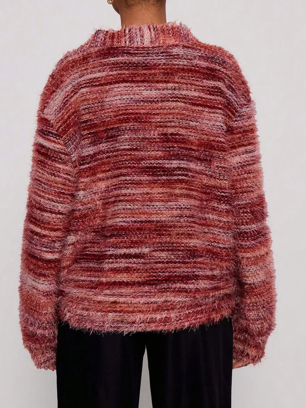 Chunky Knit V-Neck Button-Up Cardigan, image 19