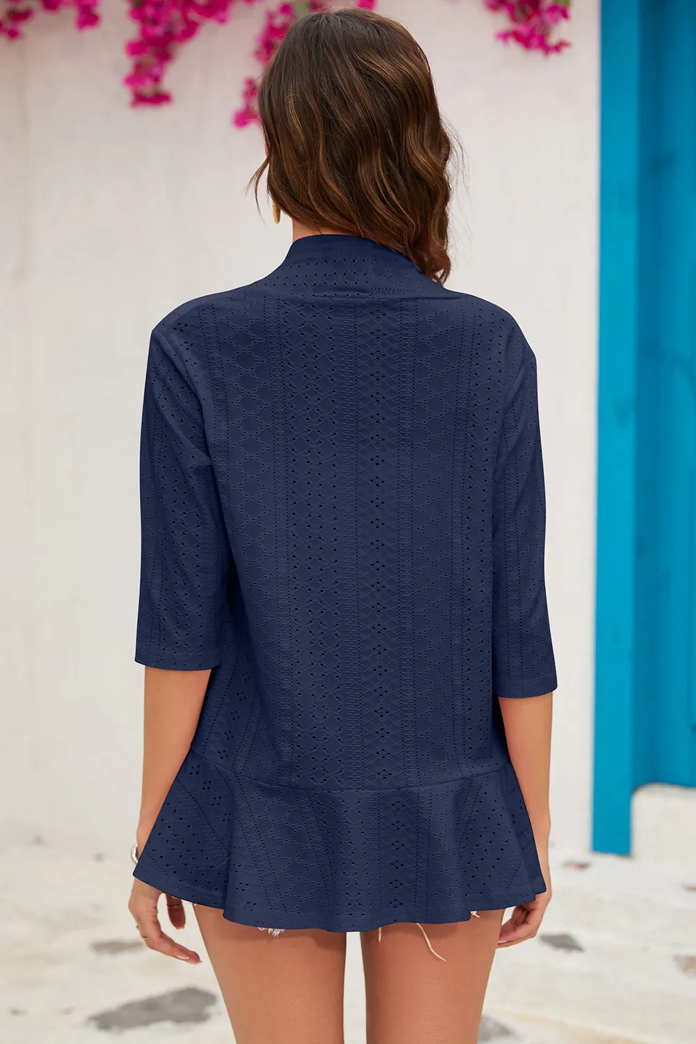 Eyelet Open Front Cardigan, image 20