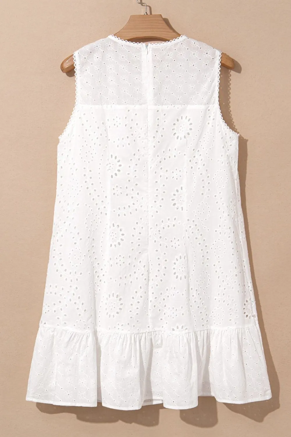 Floral Eyelet Embroidered Sleeveless Shift Dress, image 10