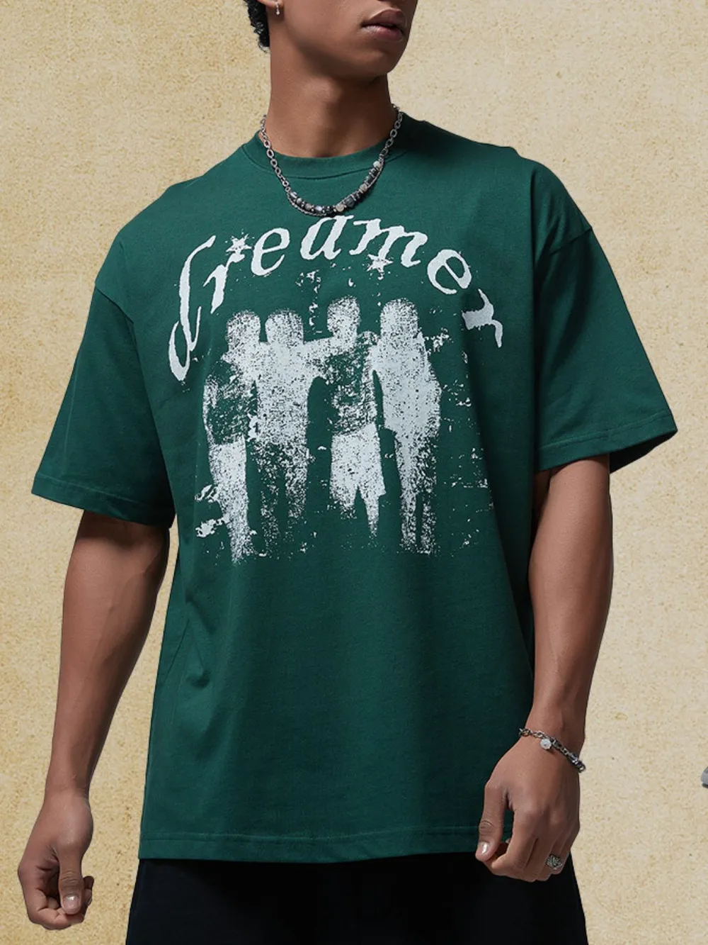 Men's Graphic Round Neck Half Sleeve T-Shirt, image 2