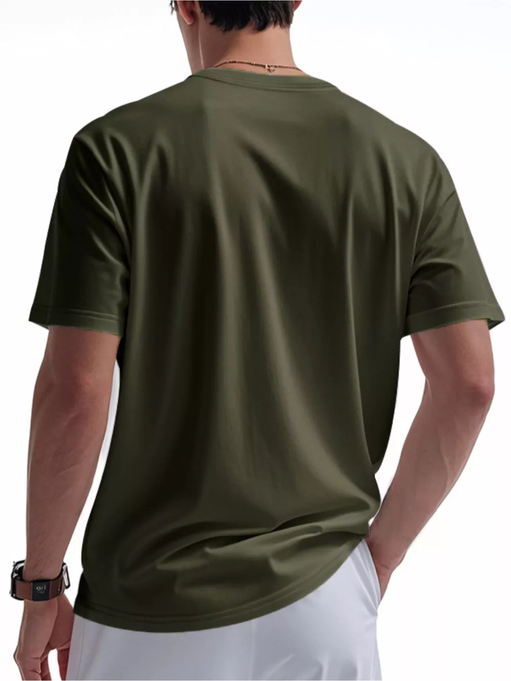 Men's Full Size Casual Button Detail Short Sleeve T-Shirt Plus Size, image 10