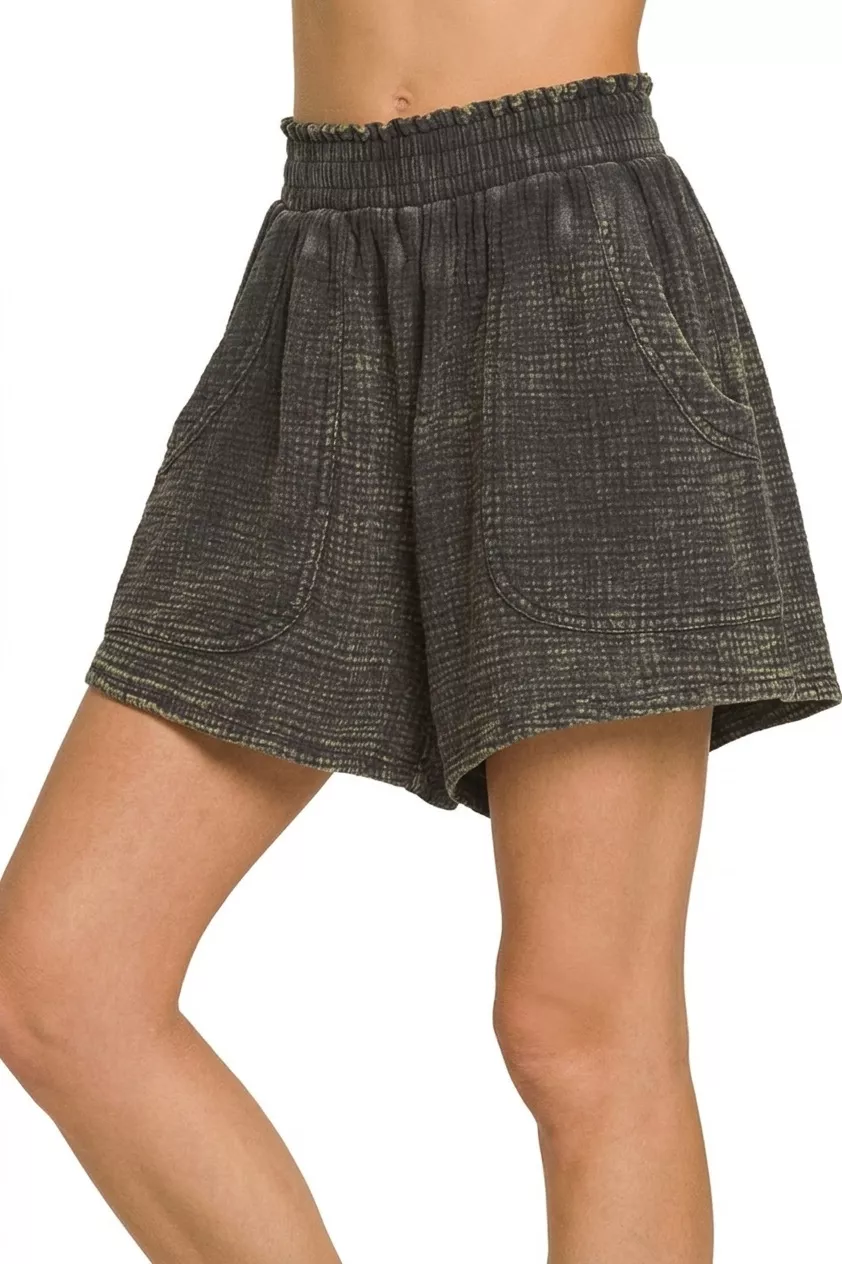 Washed Double Gauze Shorts, image 2