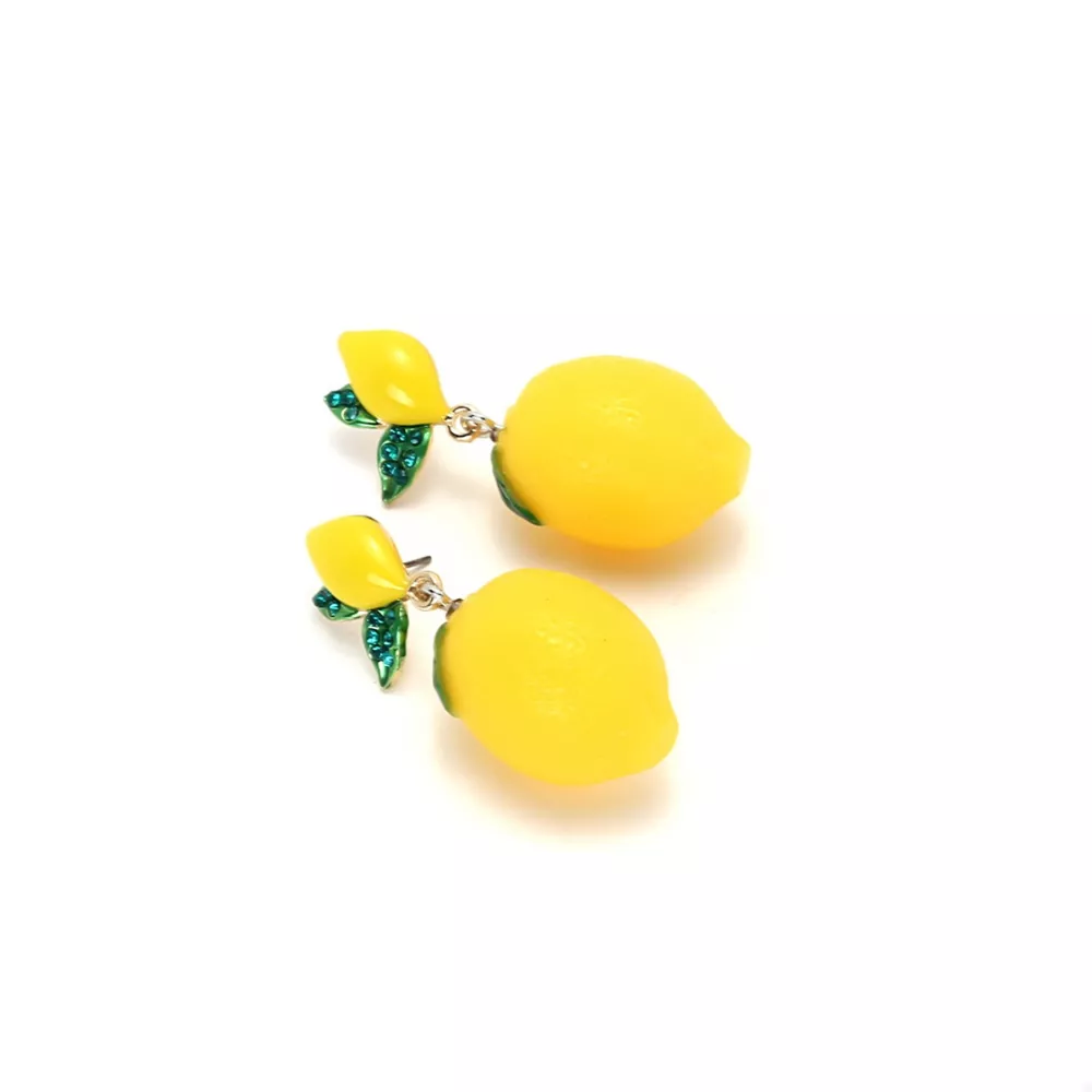 Lemon Fruit Drop Earrings, image 4