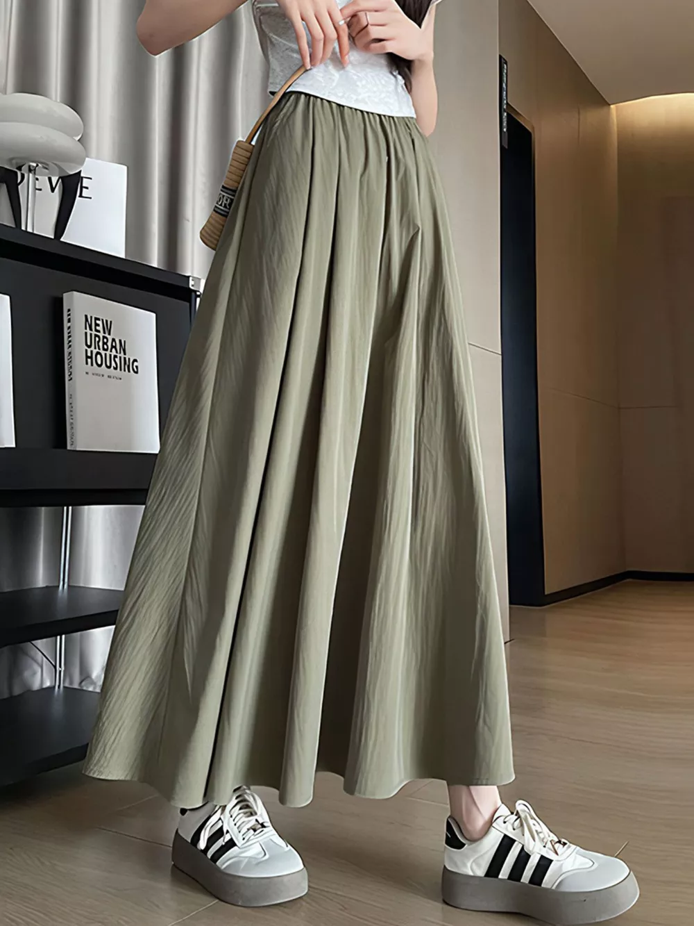 Flowy A-Line Maxi Skirt, image 2