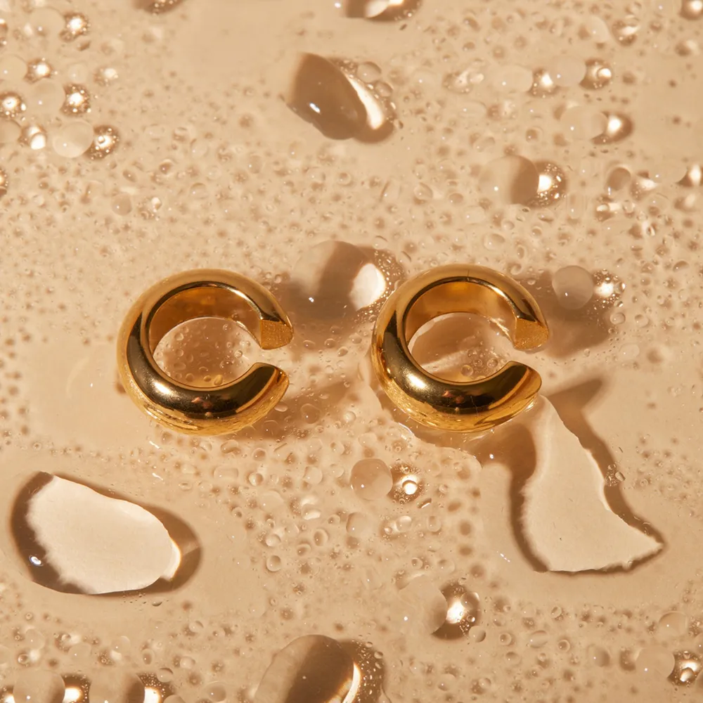 Stainless Steel Letter C Shape Clip On Earrings, image 3
