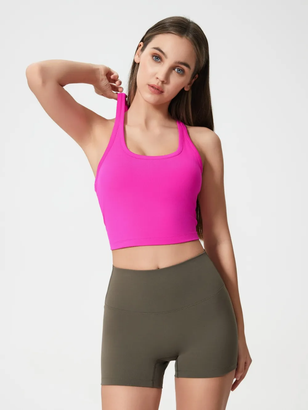 Scoop Neck Active Tank with Detachable Chest Pads, image 28