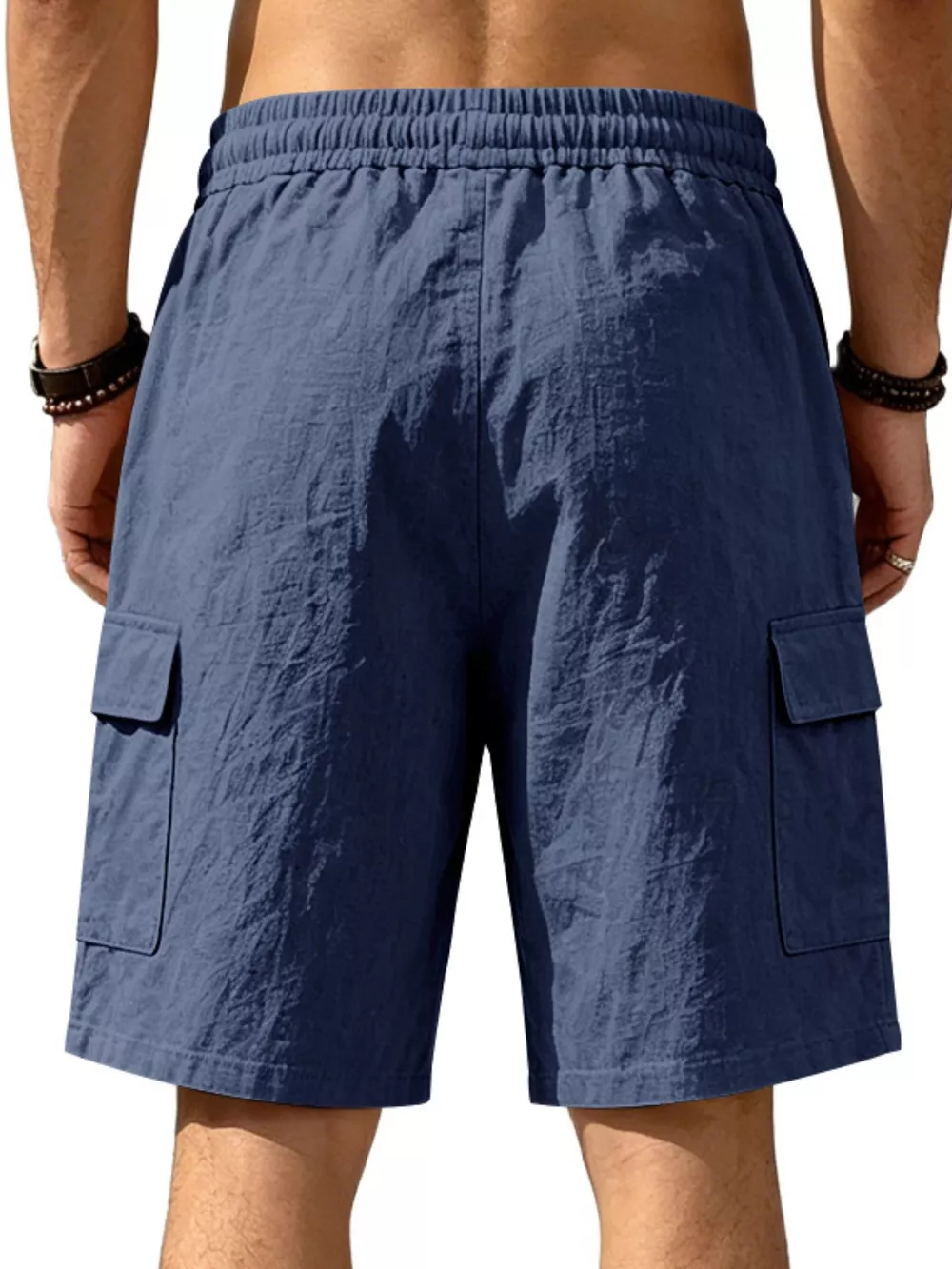 Men's Plus Size Casual Cargo Shorts with Drawstring Waist, image 17