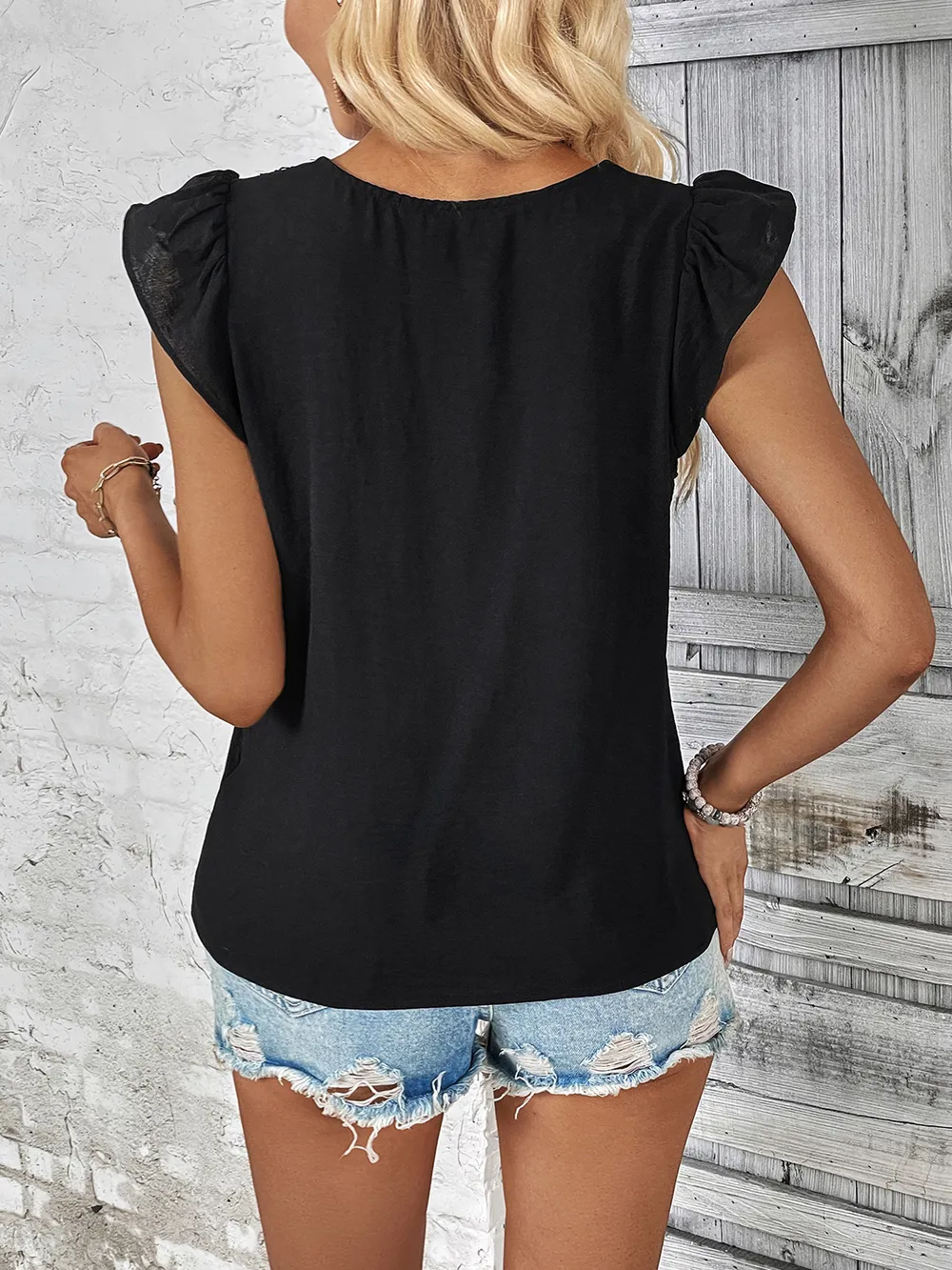 Ruffled V-Neck Tank, image 5