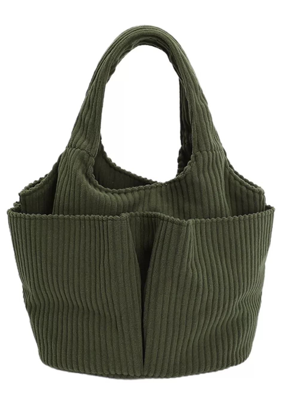 Corduroy Solid Color Handbag, image 10