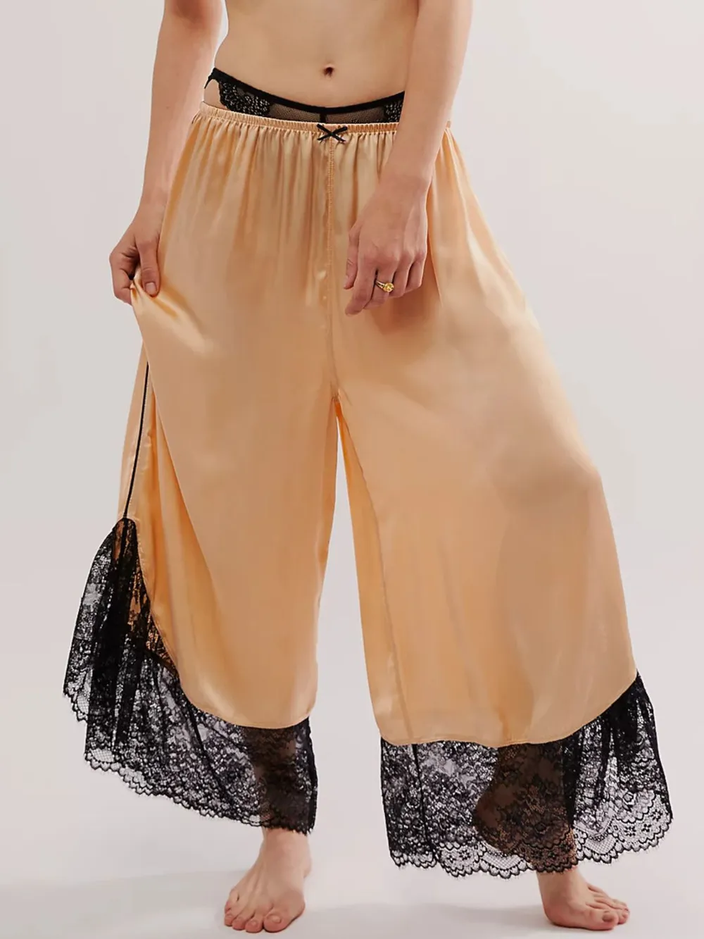 Lace Detail Wide Leg Pants, image 9