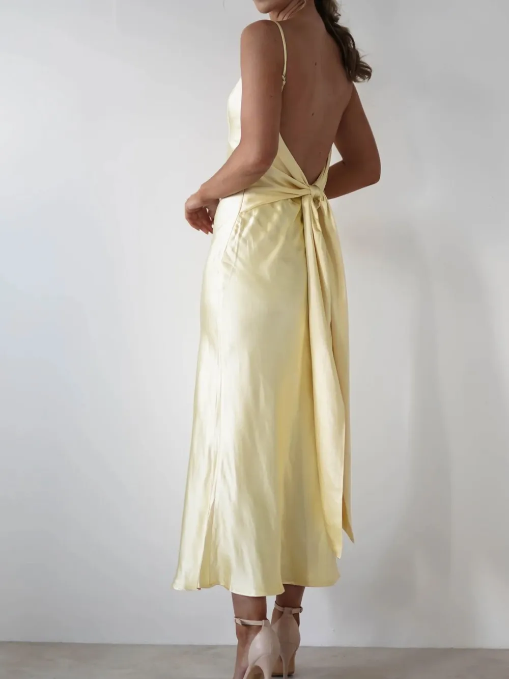 Satin Backless Cami Dress, image 16