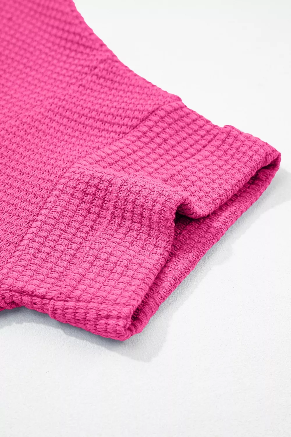 Textured Waffle Knit V-Neck T-Shirt, image 9