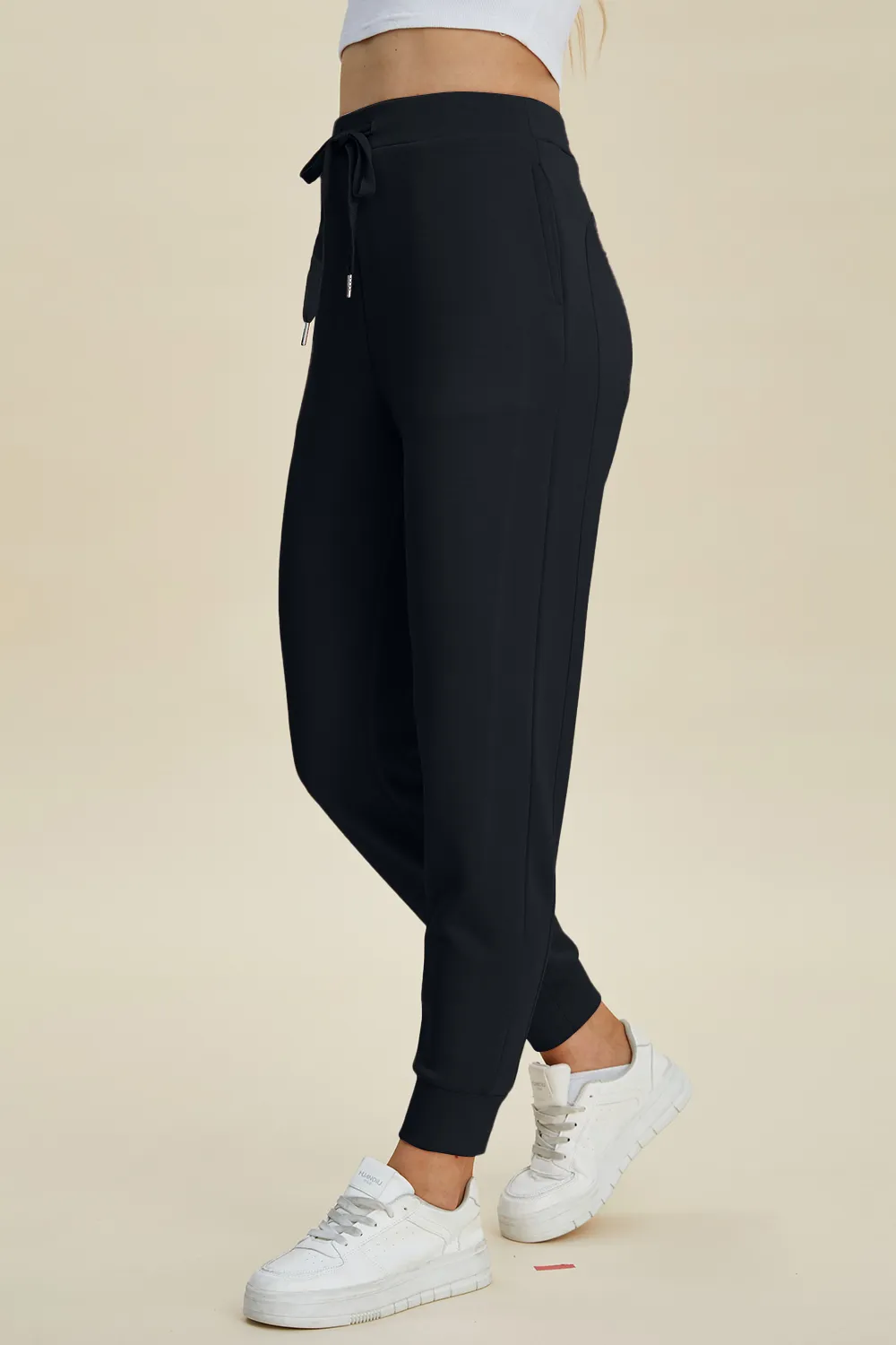 Full Size Air Scuba Drawstring High Waist Joggers, image 11