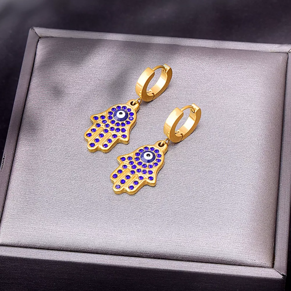 18K Gold-Plated Hand Charm Jewelry Set, image 2