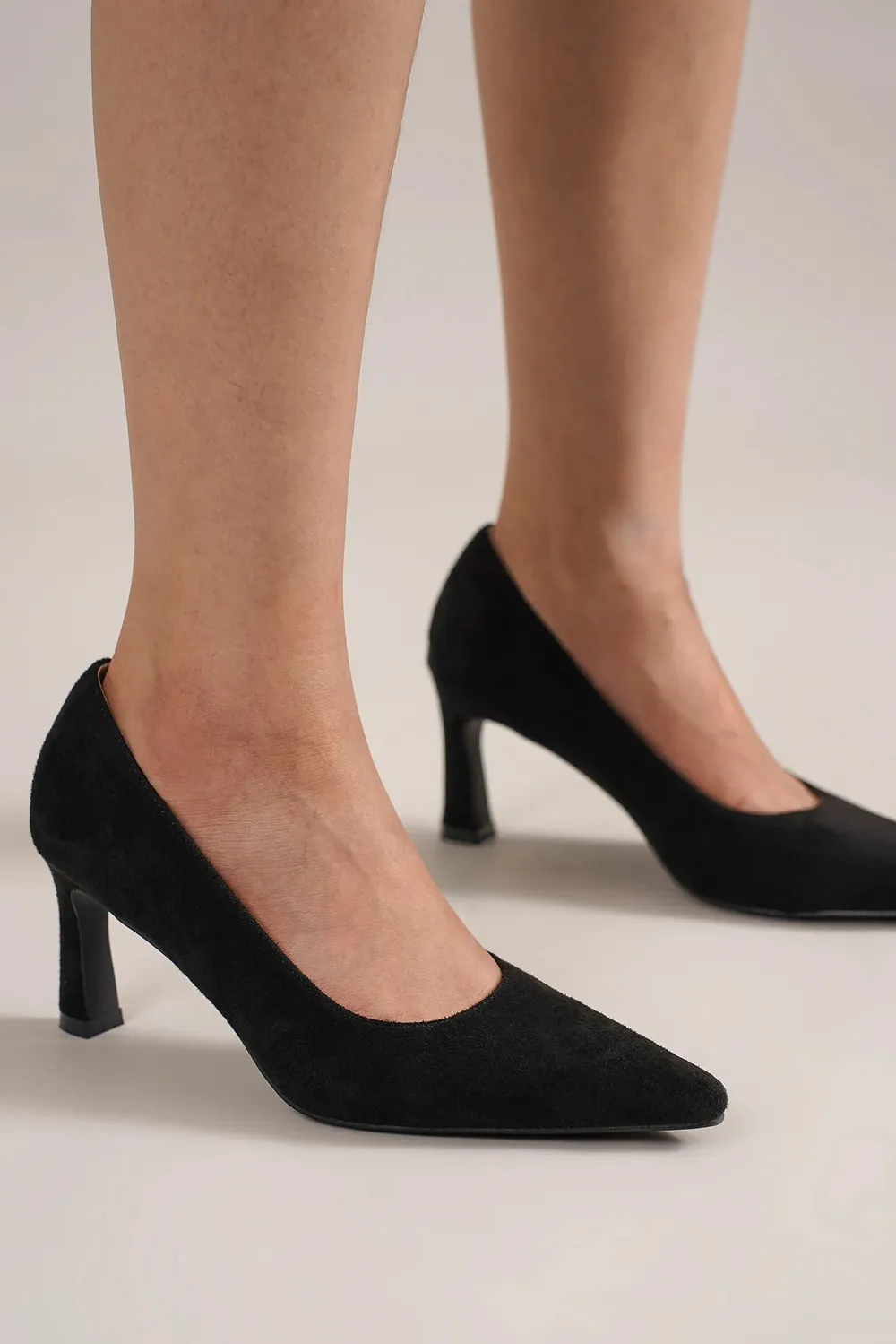 Faux Suede Point Toe Pumps, image 7