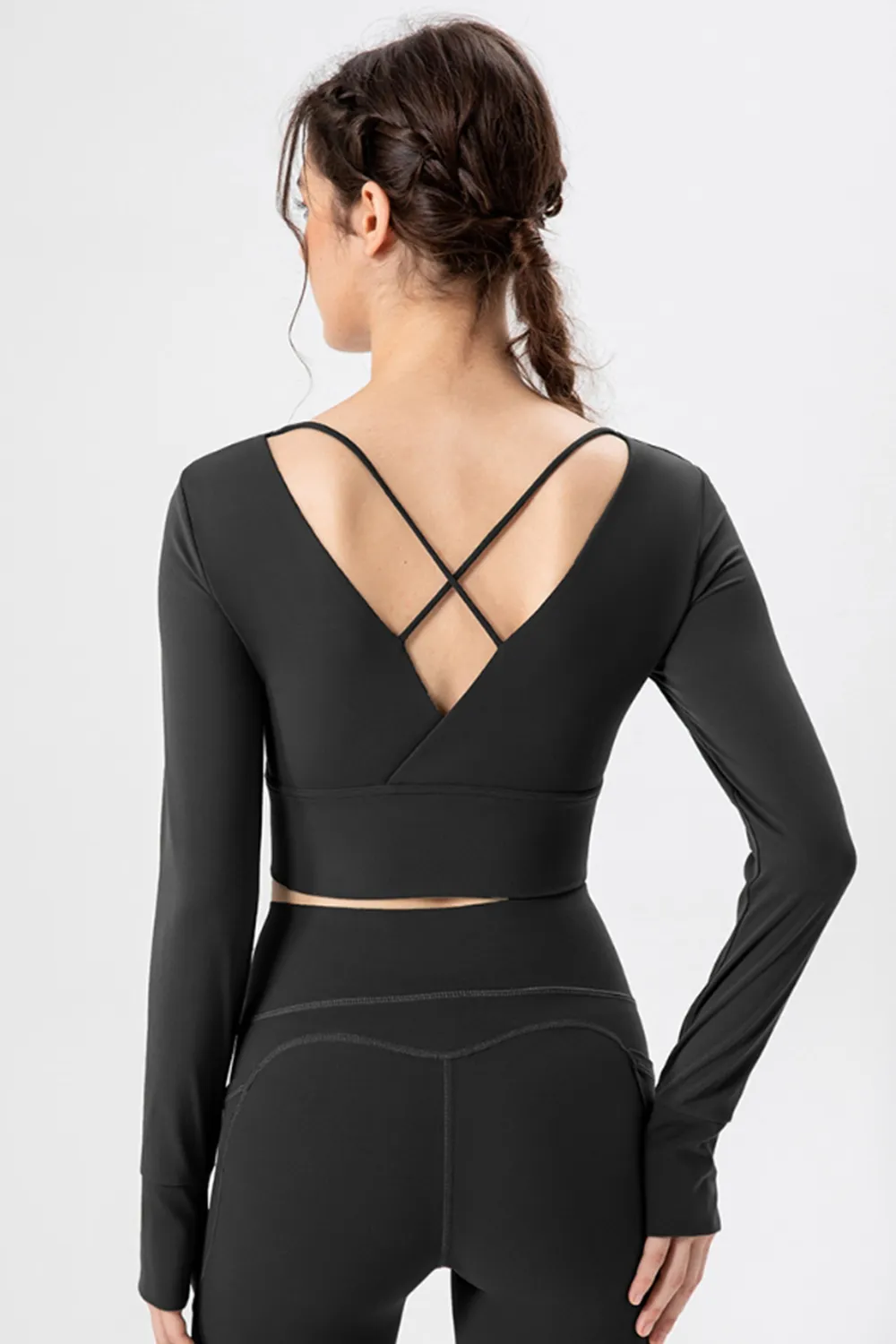 Square Neck Crisscross Active T-Shirt, image 9