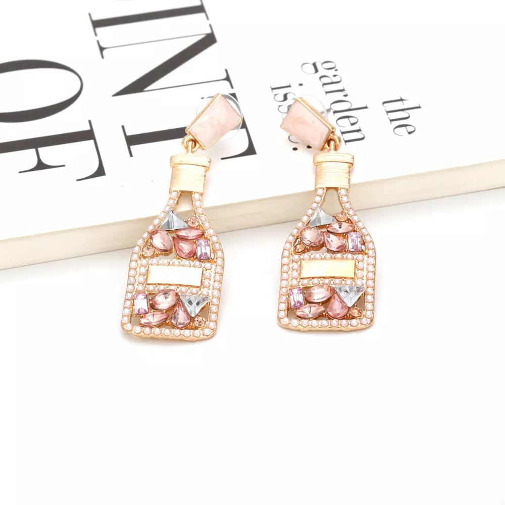 Champagne Bottle Drop Earrings, image 10