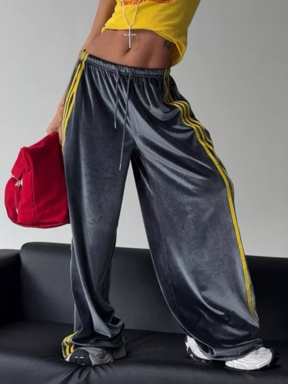 Velvet Wide-Leg Pants, image 25