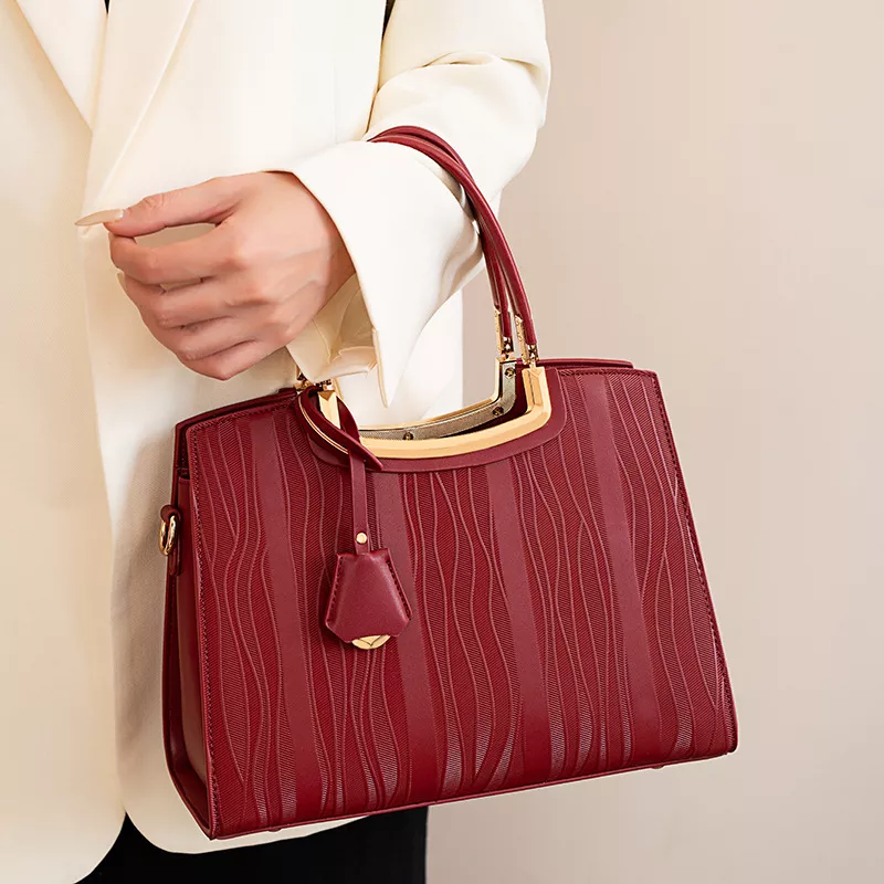 Leather Top Handle Handbag