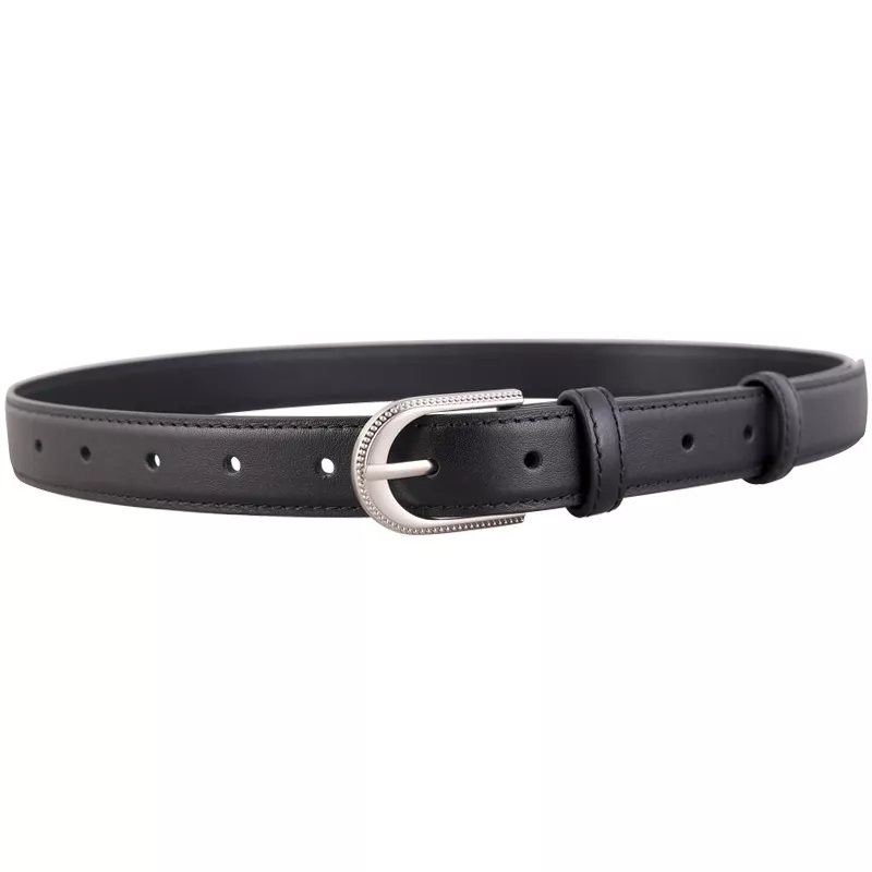 Leather Belt with Rhinestone Buckle, image 3