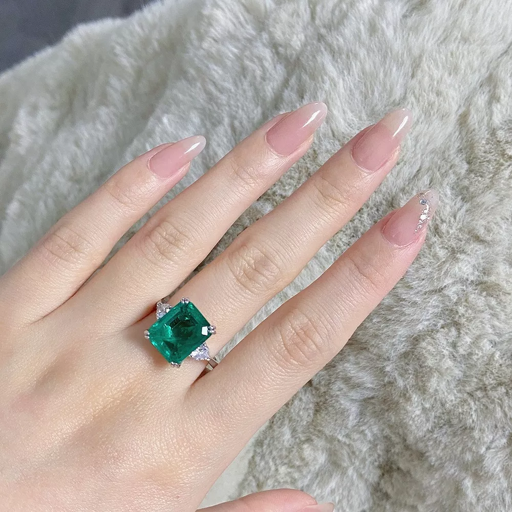 925 Sterling Silver Zircon Geometric Ring, image 2