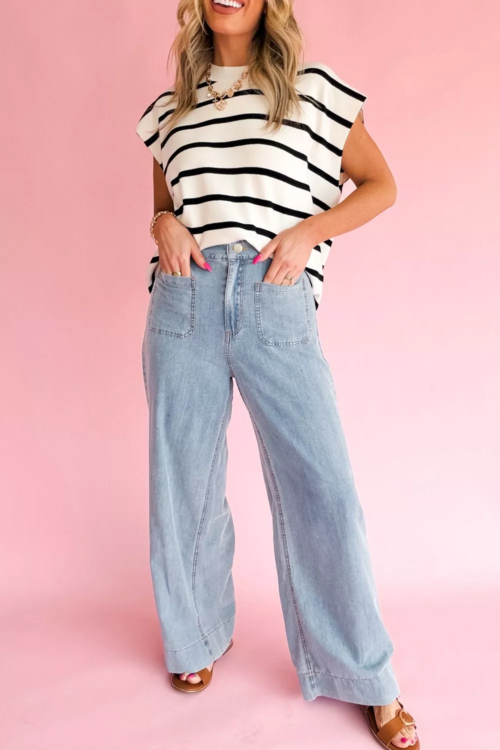 Solid Full-Length Regular Pocket Detail Jeans, image 3